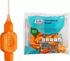 TePe tarpdančių šepetėliai, 0,45 mm (1), oranžiniai, 25 vnt.