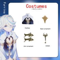 Ysir Genshin Impact Furrina Water God Costume XS balta