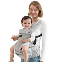 MOMCOZY KŪDIKIŲ NEŠIOKLĖ MOVE2FIT 2IN1 SU KLUBŲ SĖDYNE, SU TINKLELIU, PILKA