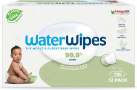 WATERWIPES BEKAVAPĖS DRĖGNOS SERVETĖLĖS 12 PAKUOČIŲ PO 60 VNT. SENSITIVE