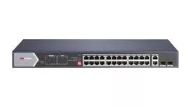 Hikvision DS-3E0528HP-E tinklo komutatorius Ne-valdomas Gigabit Ethernet (10/100/1000) Maitinimas per Eternetą (PoE) Mėlyna