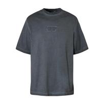 Calvin Klein Fashionable Versatile Embroidered Logo Round Neck Short Sleeve T-Shirt Men Tops Gray Blue 40EM845 L