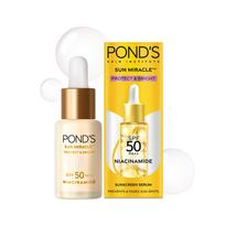 „Pond's Serum Boost“ apsaugos nuo saulės priemonė su SPF 50 su niacinamidu C, apsaugo nuo tamsių dėmių, skaistina odą, lengvos konsistencijos, be baltų paliekų, 14 ml