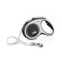 Flexi New Comfort Juosta XS - 3m iki 12kg - Juoda