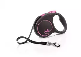 Flexi Black design Juosta S - 5m iki 50kg - Rožinė