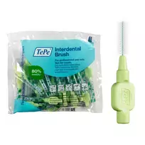 TePe Interdental Brush Extra Soft tarpdančių šepetėliai, 0,8 mm (5), šviesiai žali, 25 vnt.