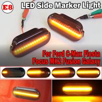 Šoninis gabaritas LED dinaminis posūkio signalo lemputė mirksėtojas indikatorius Ford C-Max Fiesta Focus MK2 Fusion Galaxy skirtas VW Polo