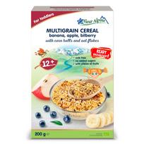 FLEUR ALPINE ekologiški sausi pusryčiai vaikams su bananais, obuoliais, mėlynėmis, nuo 15 mėn., 200g