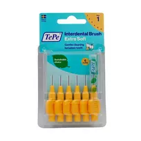  TePe Interdental Brush Extra Soft tarpdančių šepetėliai, 0,45 mm (1), šviesiai oranžiniai, 6 vnt.