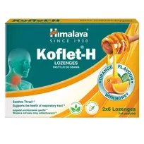 HIMALAYA, Koflet H Orange, pastilės nuo gerklės skausmo, apelsinų skonio, 2×6vnt