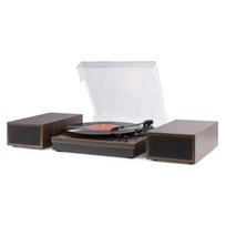 VINILINIŲ PLOKŠTELIŲ GROTUVAS SU KOLONĖLĖMIS FENTON RP-165D TAMSI MEDŽIO APDAILA 102.155