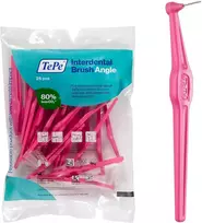 TePe Angle tarpdančių šepetėliai, 0,4 mm (0), rožiniai, 25 vnt.