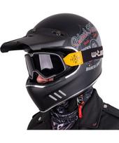 Motociklininko šalmas W-TEC Black Heart Retron su Dalhart akiniais