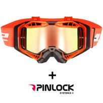 Akiniai LS2 AURA PRO GOGGLE BLACK ORANGE WITH IRIDIUM VISOR