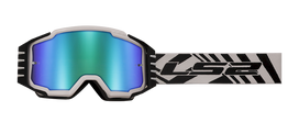 Akiniai LS2 CHARGER PRO GOGGLE WHITE WITH IRIDIUM VISOR