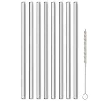 Kela Stikliniai šiaudeliai su šepetėliu (8 vnt., 23 cm)