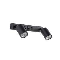 Sieninis šviestuvas TK LIGHTING TOP BLACK USB, 2xGU10 10W