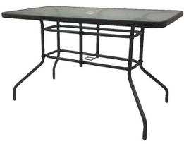 Lauko stalas Bergama/O, 140x80x70 cm, juodas