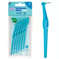 TePe Angle tarpdančių šepetėliai, 0,6 mm (3), mėlyni, 6 vnt.