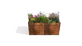 Vazonas Corten plieno 40x45x96cm
