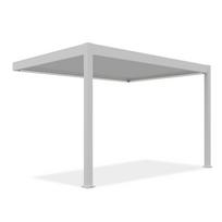 Pavėsinė Pergola ELEGANCE WALL AUTOMATIC 300x400x256 cm su LED, White, montuojama prie sienos