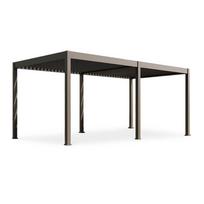 Pavėsinė Pergola ELEGANCE AUTOMATIC 300x600x256 cm su LED, Taupe