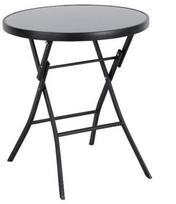 Lauko stalas Tasso, 60x60x70 cm, juoda