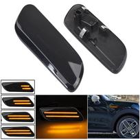 Dinaminės LED šoninės posūkių rodiklių lemputės, sekveninės posūkių lempos Mini Cooper F55 F56 F57
