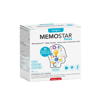 MEMOSTAR® FOCUS nerimo mažinimui, savikontrolei, susikaupimui, N30