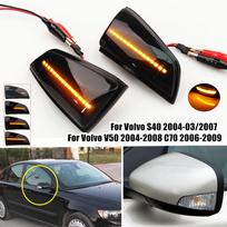 Dinaminis posūkio signalas šoninio veidrodėlio sekvencinis indikatorius LED posūkio signalo lemputė Volvo S40 2004-2007 V50 2004-2008 C70 2006-2009