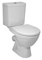 Unitazas LYRAplus su stačiu nubėgimu, įstrižu nuotaku, su dvigubo nuleidimo sistema Dual Flush, vandens įvadas apačioje