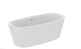 Ideal Standard Dea Duo laisvai pastatoma akrilinė vonia   170x75 cm su Click-Clack nuotekų vožtuvu, vidus ir išorė matin