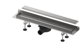 TECElinus dušo latako komplektas su dvipusėmis grotelėmis steel/plate , su užlenktu flanšu 900mm