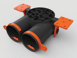Difuzoriaus pajungimo dėžutė AERO-PRO SLIM BOX 2x75