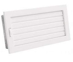 Grotelės VENTLAB 325x170, reguliuojamos žaliuzės, baltos