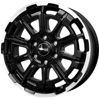 Ratlankis BROCK B45 SGVP R18x7.5 5x118 ET 53 CB 71.1 (Black Front Polished) (1250 kg)