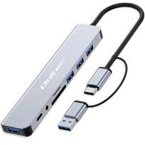 HUB 8in1 USB C USB,USB C 4xUSB SD TF card Jack