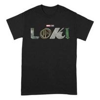 Marvel - Loki Logo marškinėliai| Juoda | L Dydis