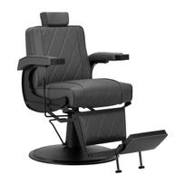 Barberio kėdė hidraulinė HAIR SYSTEM BM88066B, pilka su juodu rėmu