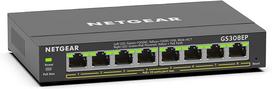 NETGEAR GS308EP PoE Switch, 8-Port Gigabit Ethernet LAN Switch, PoE+ 62W Plus (Managed PoE Network Switch with IGMP Snooping, QoS, VLAN, and Fanless Metal Housing)