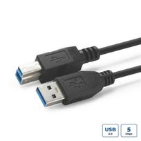 MicroConnect USB 3.2 Gen 1 A-B 2m M-M Black