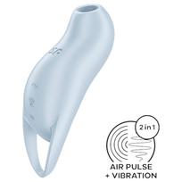 Satisfyer Pocket Pro 1 - klitorio stimuliatorius su oro bangomis - mėlynas