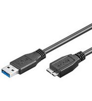 Goobay 1m USB 3.0 A/micro-B USB cable, black