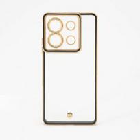 „iLike Xiaomi Poco X6 Pro TPU+PC“ su apsauginiu dėklu kamera, permatomas, juodas