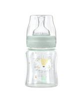 Stiklinis maitinimo buteliukas KikkaBoo Jungle King, žalias, 0+ mėn, 120ml