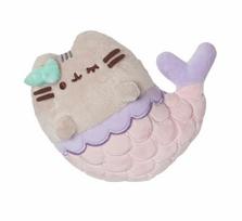 Pliušinis - Pusheen - undinė - ekologiškas - rožinis - violetinis - 12x9 cm