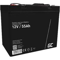 Green Cell AGM VRLA 12V 55Ah maintenance-free battery for mower, scooter, boat, wheelchair AGM49