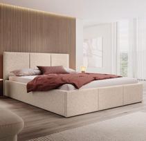 Lova FORTUNE + Čiužinys SAPNAS 2 XL|180x200|Smėlio|Boucle