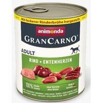Animonda GranCarno Adult Beef + Duck Hearts: konservai suaugusiems šunims su jautiena ir ančių širdelėmis, 800 g