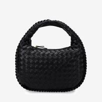 2025 m. madinga pinta hobo rankinė moterims, pusmėnulio stiliaus peties rankinė, maža pusmėnulio formos crossbody piniginė juoda